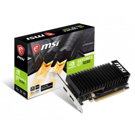 MSI GeForce GT 1030 2GHD4 LP OC NVIDIA 2 GB GeForce GT 1030 DDR4 PCI Express 3.0 x16 (uses x4) HDMI 