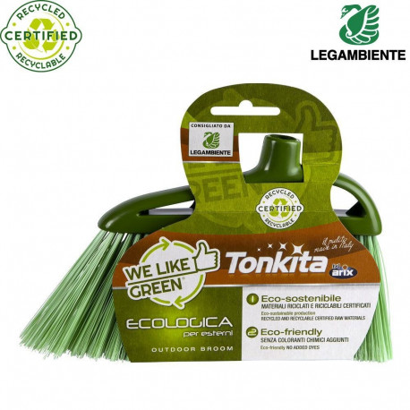 Tonkita ökoloogiline ümbert. plastist õuehari, roheline, 1tk