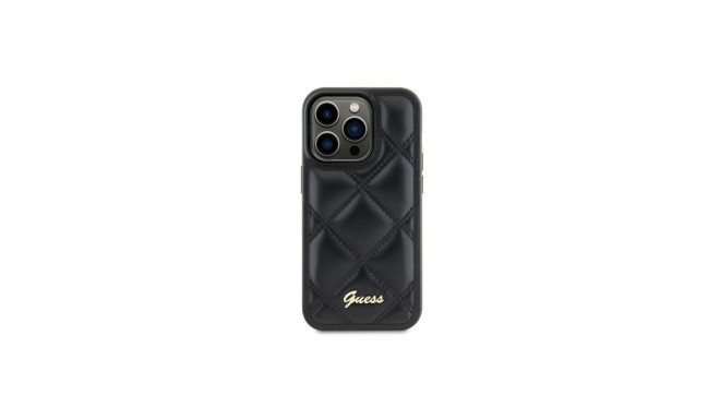 Guess GUHCS23FEPSQSQSK Samsung S23 FE S711 must kõvakaaneline tikitud metallist logo