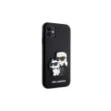 Karl Lagerfeld PU Saffiano Karl and Choupette NFT Case for iPhone 11 Black