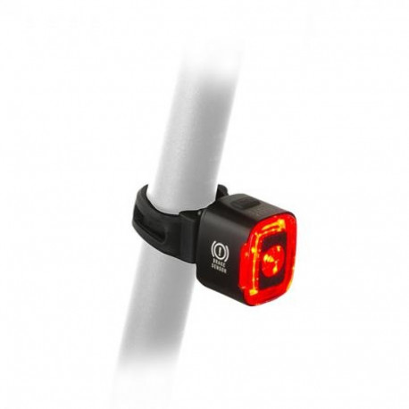 Author Cubus USB-laetav tagatuli automaatse pidurdusanduriga, CobLed 70 lm, must/punane