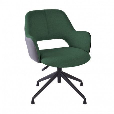 Task chair KENO without castors, green/grey