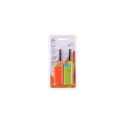 Gas lighter for barbecue / kitchen 14 cm 2 pcs. (orange / green)