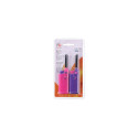 Gas lighter for barbecue / kitchen 14 cm 2 pcs. (pink / purple)