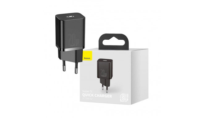 WALL CHARGER SUPER SI 1C USB-C 20W BLACK