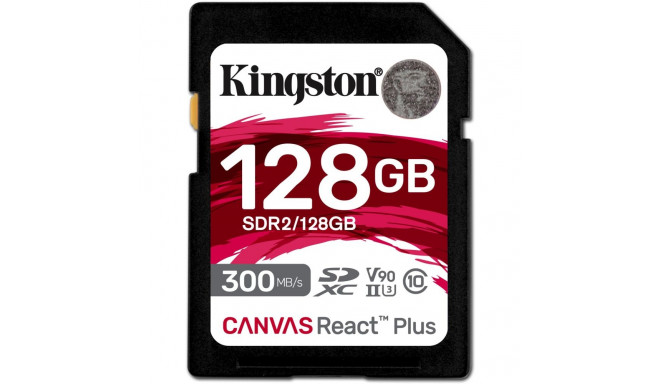 "CARD 128GB Kingston Canvas React Plus XC 300MB/s"