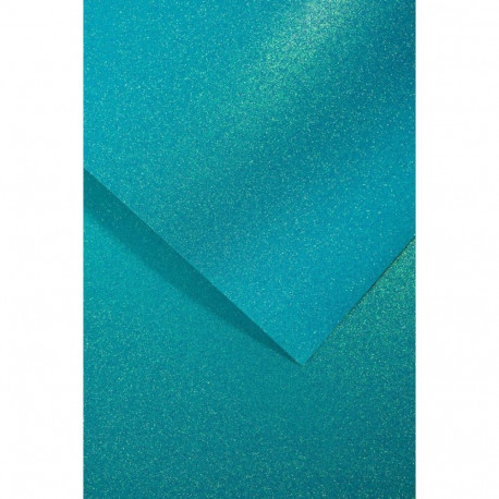 Glitterkartong A4, 210g/5lk taevasinine