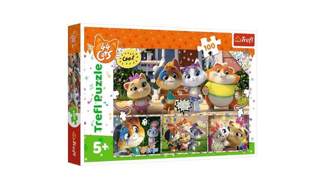 Puzzle 100 elements A good team of friends 44 Cats