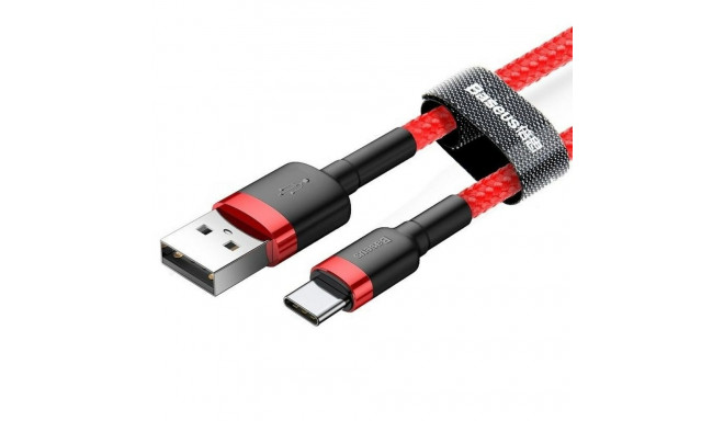 USB A to USB C Cable Baseus Cafule Red 24 2 m