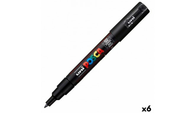 Marker pen/felt-tip pen POSCA PC-1M Black (6 Units)