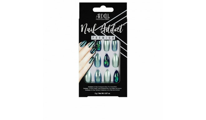 Kunstküüned Ardell Nail Addict Green Glitter Chrome (24 pcs)