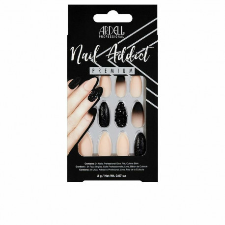 Kunstküüned Ardell Nail Addict Black Stud & Pink Ombre (24 pcs)