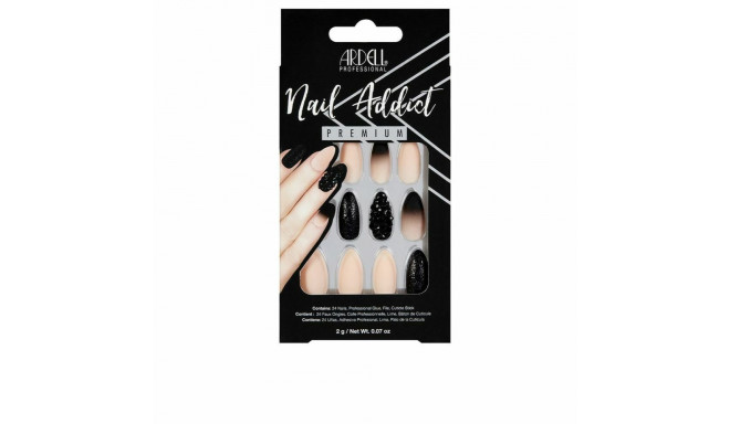 Mākslīgie nagi Ardell Nail Addict Black Stud & Pink Ombre (24 pcs)