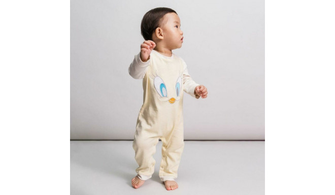 Baby's Long-sleeved Romper Suit Looney Tunes Grey Yellow - 36 Months