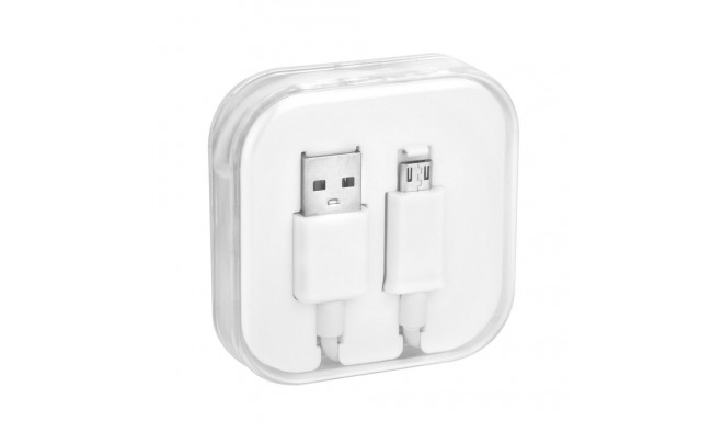 Cable USB A to Micro USB 1A BOX 1 m white