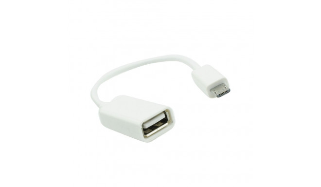 Adapter OTG USB A (female) do Micro USB (male) white