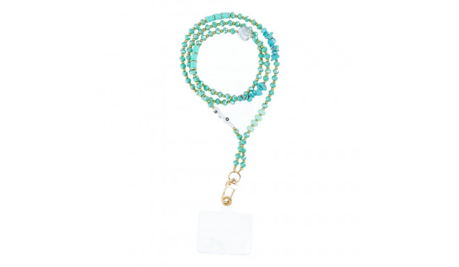 STONE Phone lanyard, Phone pendant / cord length 82cm (41cm in the loop) / on neck - turquoise