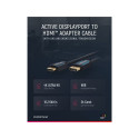 ClickTronic HQ OFC cable DisplayPort - HDMI type A, 4K@60Hz gold plated, 3D, M/M, 10m