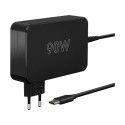 goobay USB-C power and charging adapter 230V 90W, black, 1,8m