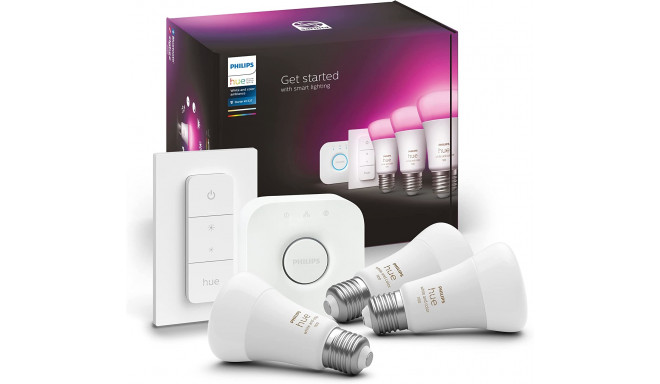 Philips Hue E27 3 starter set 3x800lm 75W - incl.DS - White & Col. Amb.