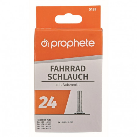 Bicycle tube with automatic valve 24"