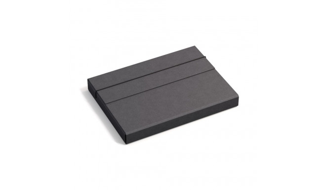 Mapp kummiga A4 Olof Bigso Box, Canvas Paper Laminate Black C68