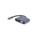 Gembird I/O ADAPTER USB-C TO HDMI/VGA/A-USB3C-HDMIVGA-01