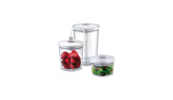 Caso Vacuum Canister Set 01260 3 canisters, White