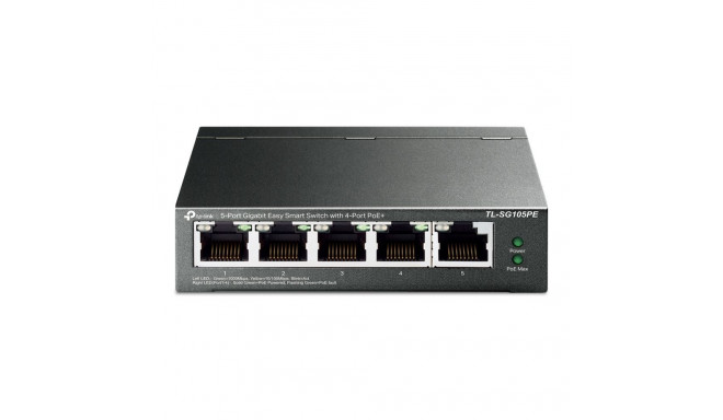 TP-Link Switch TL-SG105PE Unmanaged, Desktop, 10/100/1000 Mbit/s, Ethernet LAN (RJ-45) ports 5, PoE+