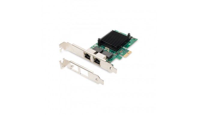 Digitus Gigabit Ethernet PCI Express Card, 2-port 32-bit, low profile bracket, Intel chipset DN-1013