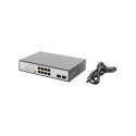 DIGITUS 8 Port Gigabit Switch 8xRJ45 6xPoE + 2G SFP 180W Support 802.3 af/at/bt standard