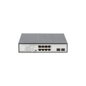 DIGITUS 8 Port Gigabit Switch 8xRJ45 6xPoE + 2G SFP 180W Support 802.3 af/at/bt standard