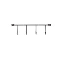 HANGER 4 HOOKS 250X59X32 BLACK 0309190