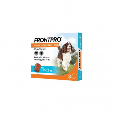 FRONTPRO kirbu- ja puugitabletid koertele (>10-25 kg) 3x 68mg