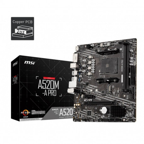 A520M-A PRO AM4 2DDR4 DVI/HDMI USB3.2 mATX