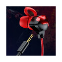 Wired headphones for gamers jack 3,5mm red