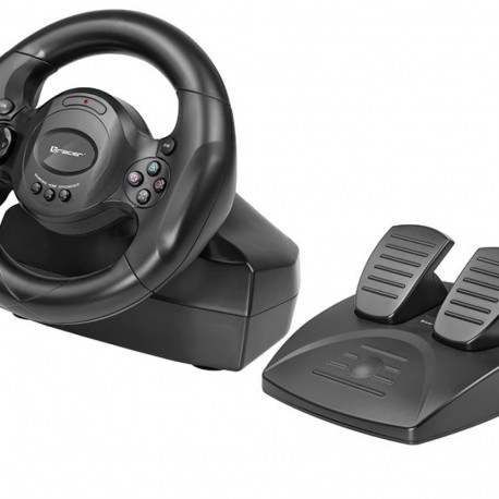 The Tracer Rayder is a versatile gaming steering wheel designed for racing enthusia
