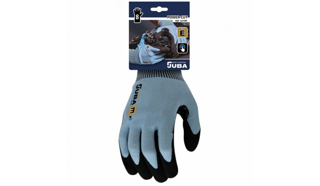 Work Gloves JUBA K-Rock Black Blue Touchpad Fibre Nitrile - 11