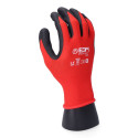 Work Gloves EDM Nylon Touchpad Nitrile Industrial Red Lycra - 8