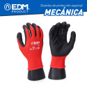 Work Gloves EDM Nylon Touchpad Nitrile Industrial Red Lycra - 8