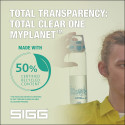 SIGG drinking bottle Total Clear One MyPlanet "Green" 0.75L (transparent/light green, one-hand closu