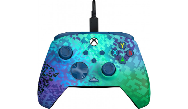 PDP Rematch Advanced Wired Controller - Glitch Green, Gamepad (green/purple, for Xbox Series X|S, Xb