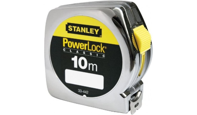 Stanley band size Powerlock, 10 meters (silver/yellow, 25mm, plastic housing)
