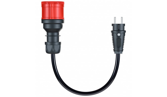 go-e adapter for Gemini flex 11 kW, CEE red three-phase current 16A > household socket (black, 30cm)