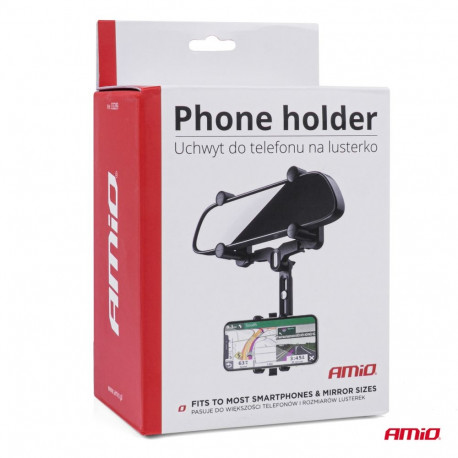 Telefonihoidja peegli kinnitusega, reguleeritav