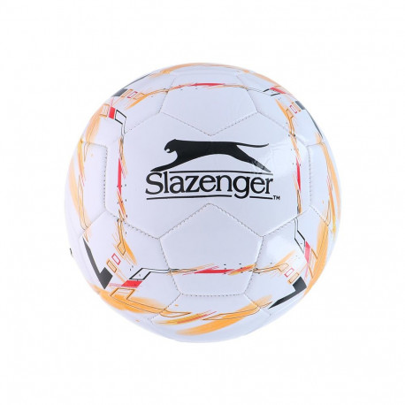 Slazenger - Piłka do piłki nożnej r. 5 (biały / pomarańczowy)