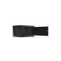RACK CABINET 19" WALL-MOUNT 6U/600X450 FOR SELF-ASSEMBLY WITH METAL DOOR BLACK LANBERG (FLAT PACK)