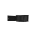 RACK CABINET 19" WALL-MOUNT 6U/600X450 FOR SELF-ASSEMBLY WITH METAL DOOR BLACK LANBERG (FLAT PACK)
