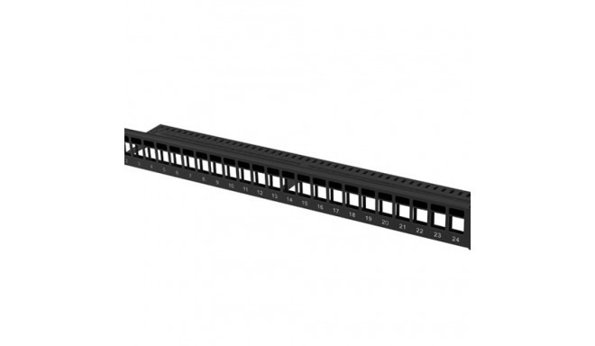 PATCH PANEL BLANK 24 PORT 1U FOR KEYSTONE MODULES BLACK LANBERG