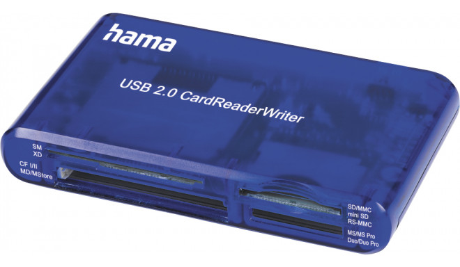 Hama card reader 35in1 USB 2.0, blue